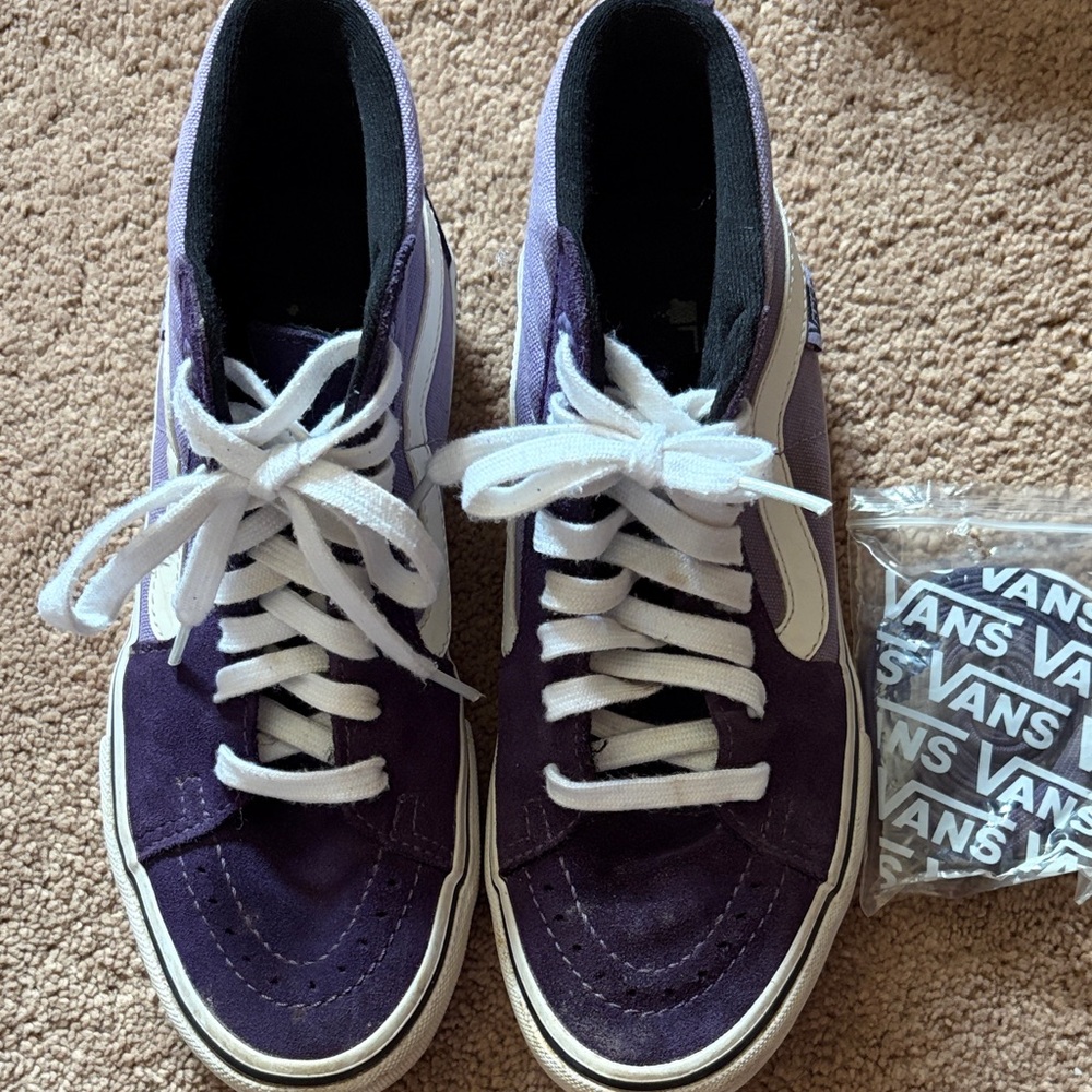 Vans Purple and White High-Tops